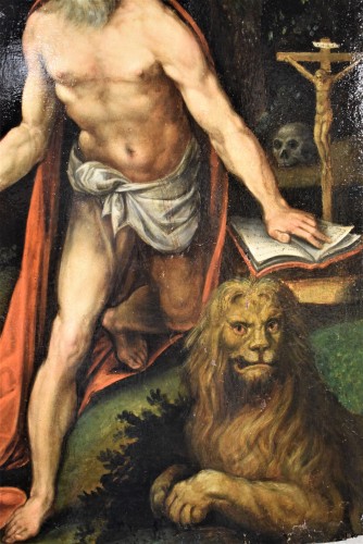 Tableaux et dessins Tableaux XVIe siècle - Saint Jérôme pénitent Giovanni de Vecchi (Sansepolcro1536-Rome1615)